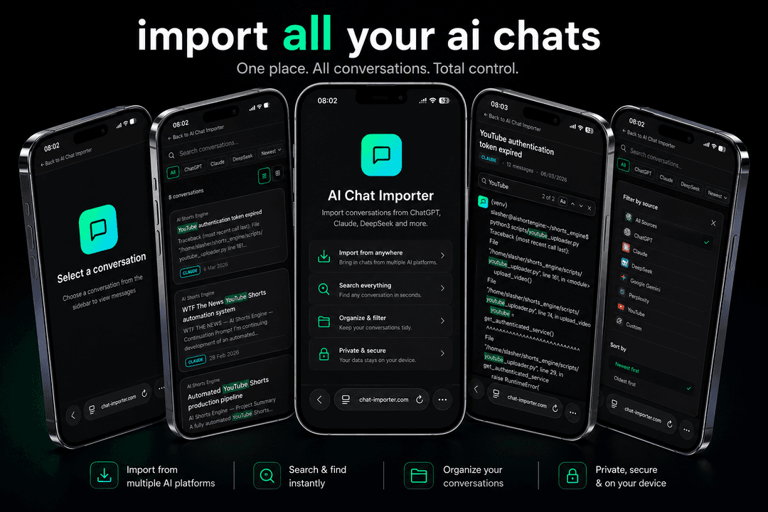 AI Chat Importer – Backup & Archive AI Conversations